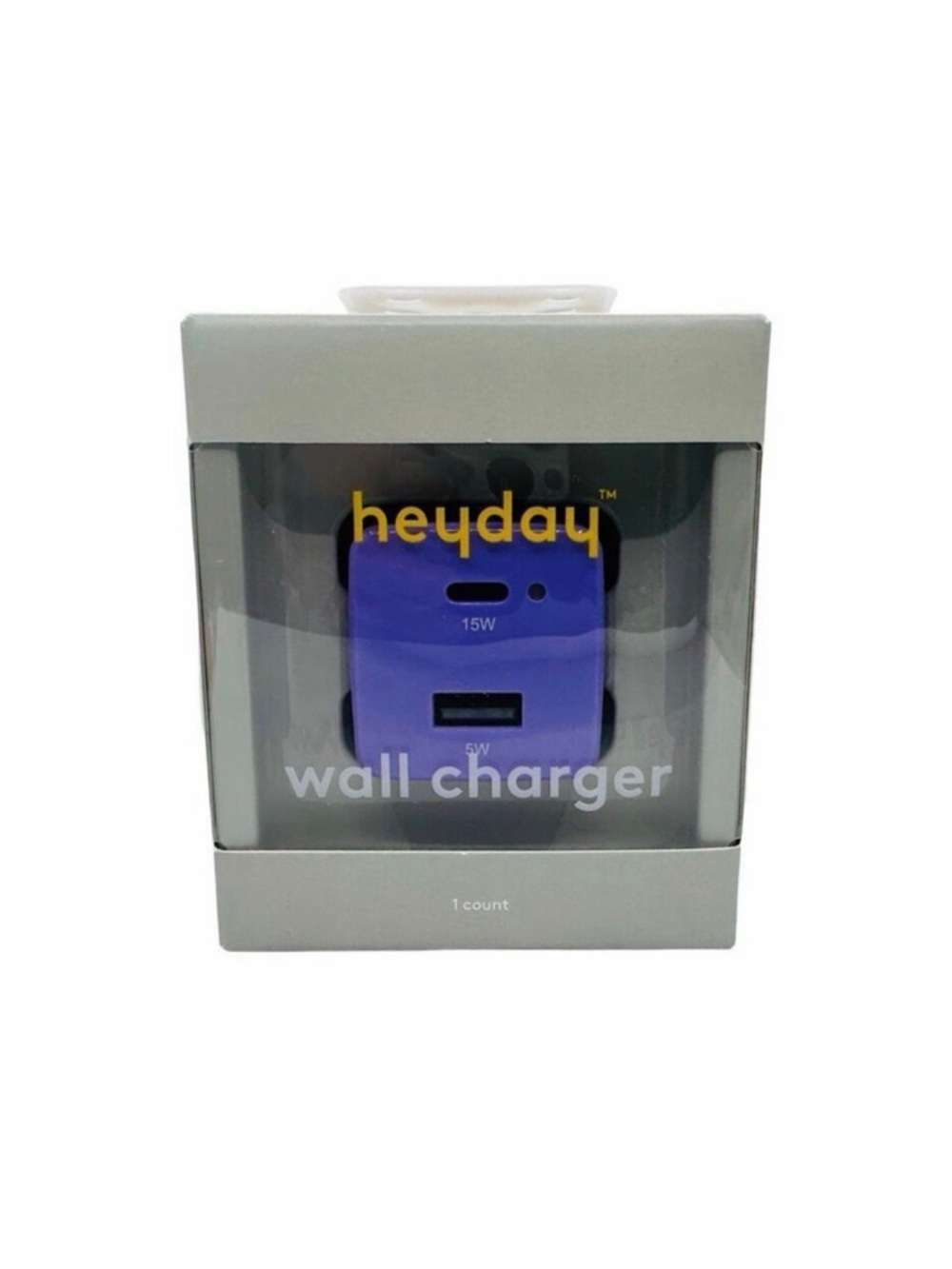 heyday 2-Port / 15W 5W Wall Charger - Purple